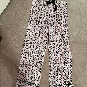 Victoria's Secret Animal Print Pajama Pants with Pink Accents